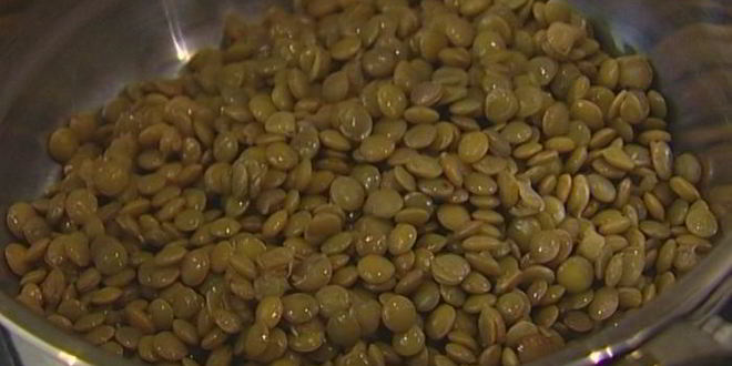 Рецепт закуска из фасоли с чечевицей и кинзой
