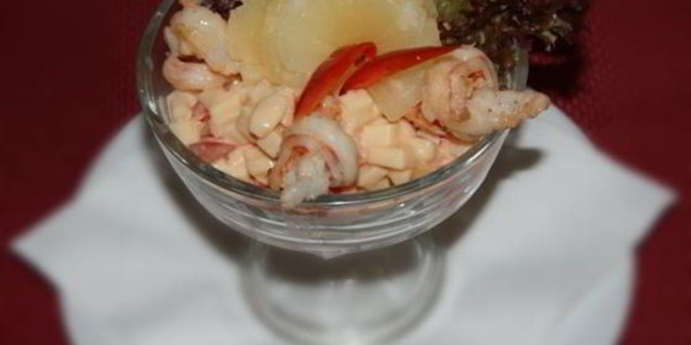 Рецепт закуска из мягкого сыра и креветок