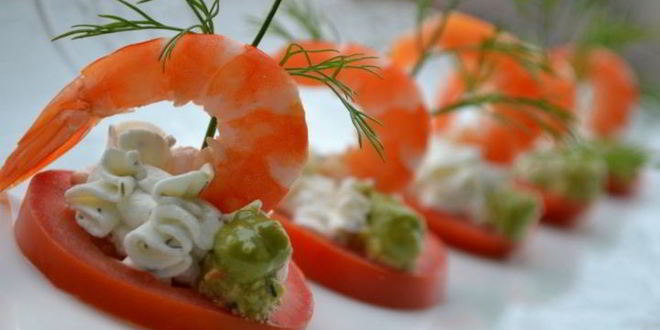 Рецепт закуска из мягкого сыра и креветок