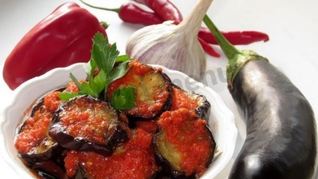 Рецепт Закуска из острых баклажан на зиму