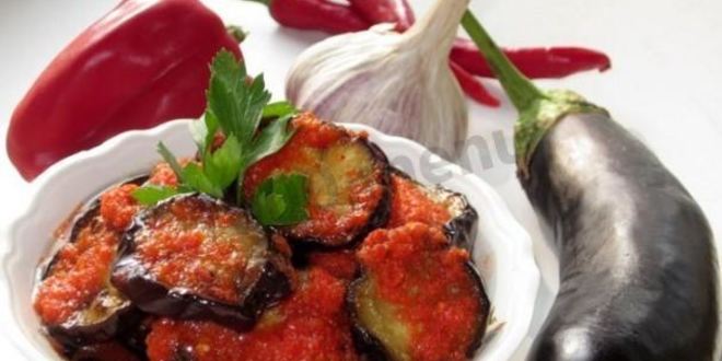 Рецепт закуска из острых баклажан на зиму