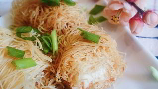 Рецепт Закуска из теста катаифи с брынзой