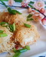 Закуска из теста катаифи с брынзой