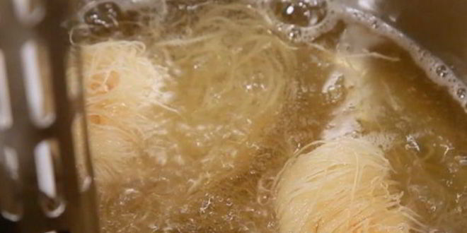 Рецепт закуска из теста катаифи с брынзой