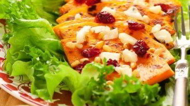 Рецепт Закуска из тыквы с клюквой и курагой