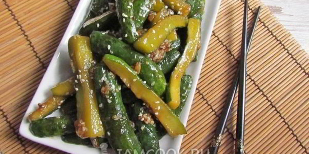 Как приготовить закуска из жареных огурцов по-корейски