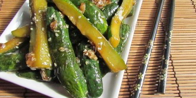 Рецепт закуска из жареных огурцов по-корейски