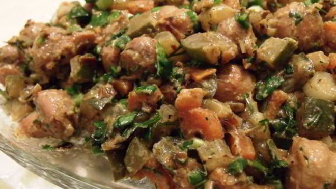 Рецепт Закуска с грибами, тушеных с вином