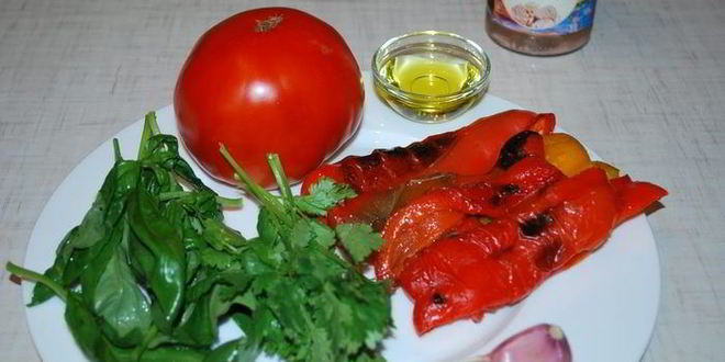 Рецепт закуска с печеным перцем и тунцом