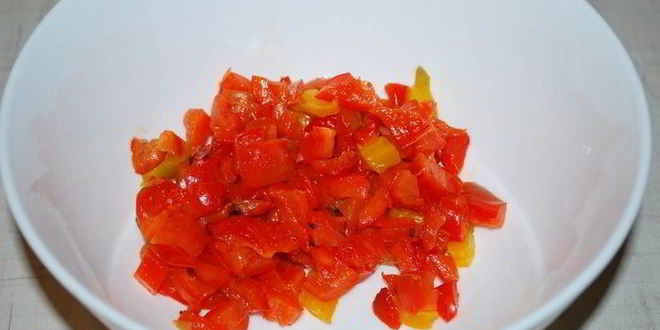 Рецепт закуска с печеным перцем и тунцом
