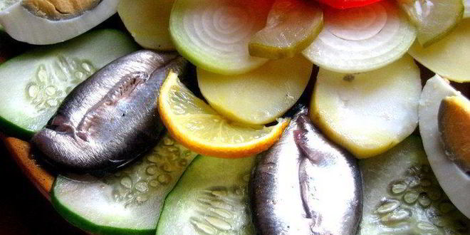 Рецепт закуска в русском стиле с маком в центре