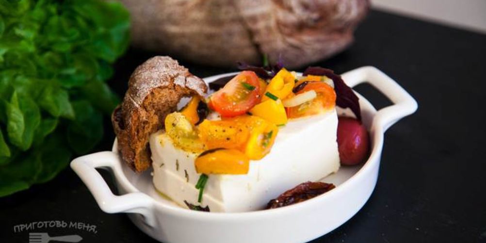 Как приготовить запеченую фету с овощами