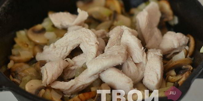 Рецепт жульен с курицей и грибами