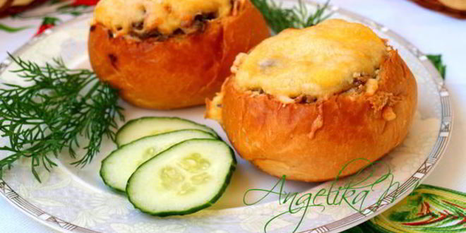 Рецепт жульен в булочках